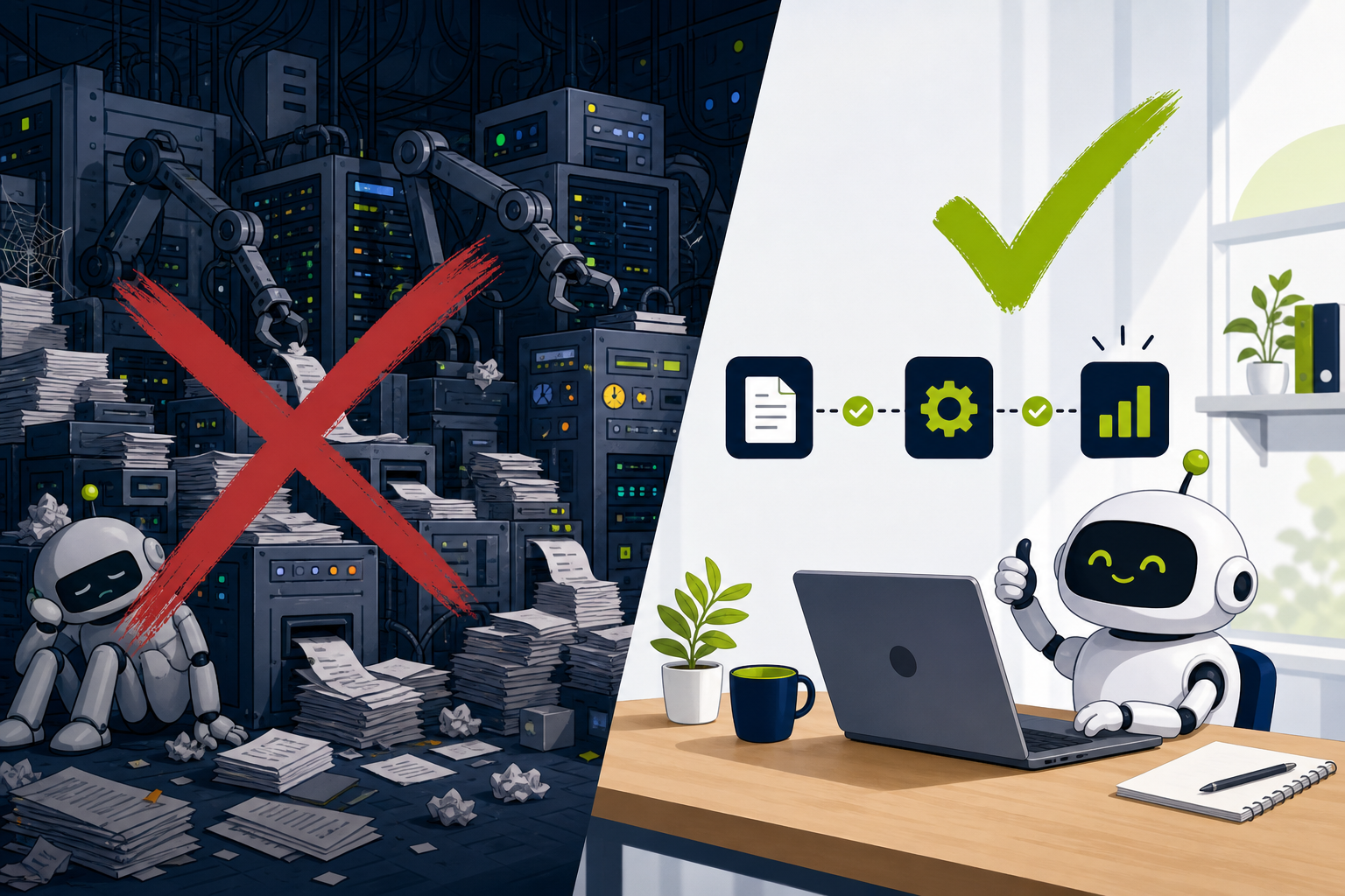 Enterprise RPA complexity versus lean small business AI automation