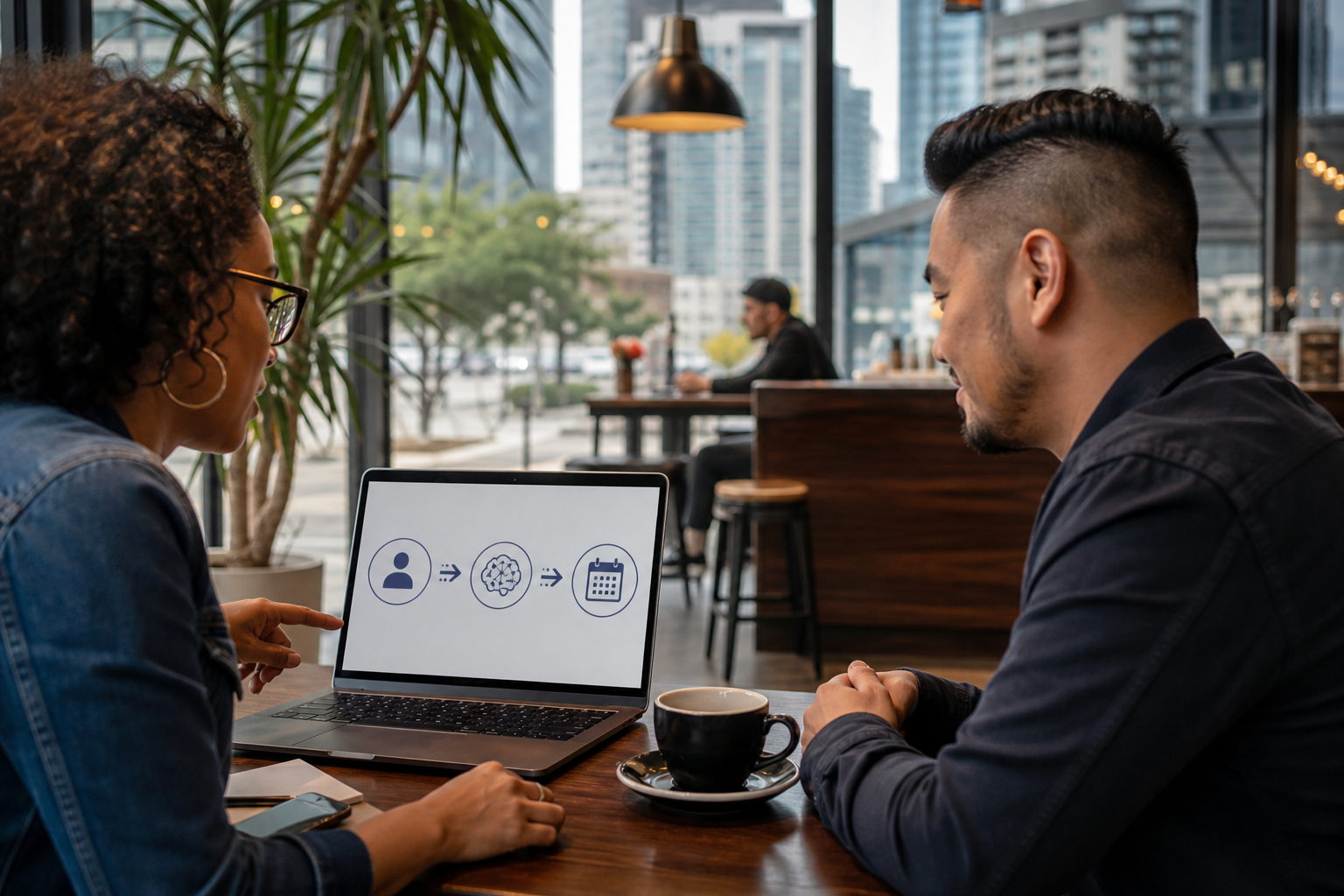AI consultant mapping workflow automation for a Dallas small business owner