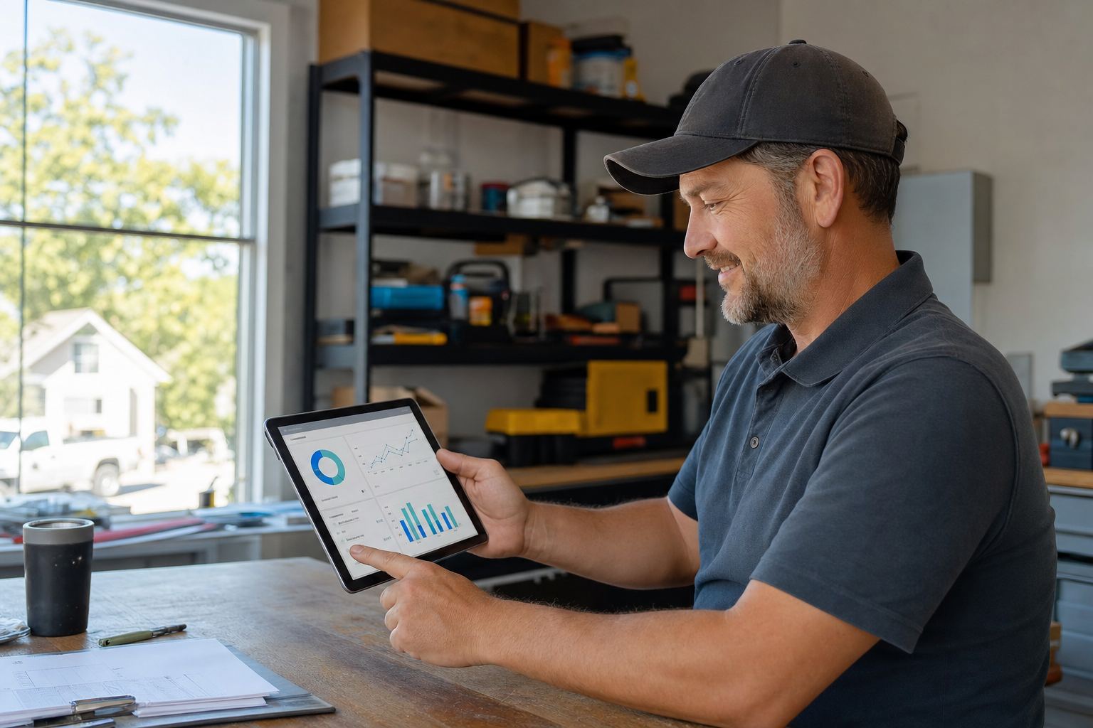 Dallas small business owner reviewing ROI from AI phone and lead follow-up workflows